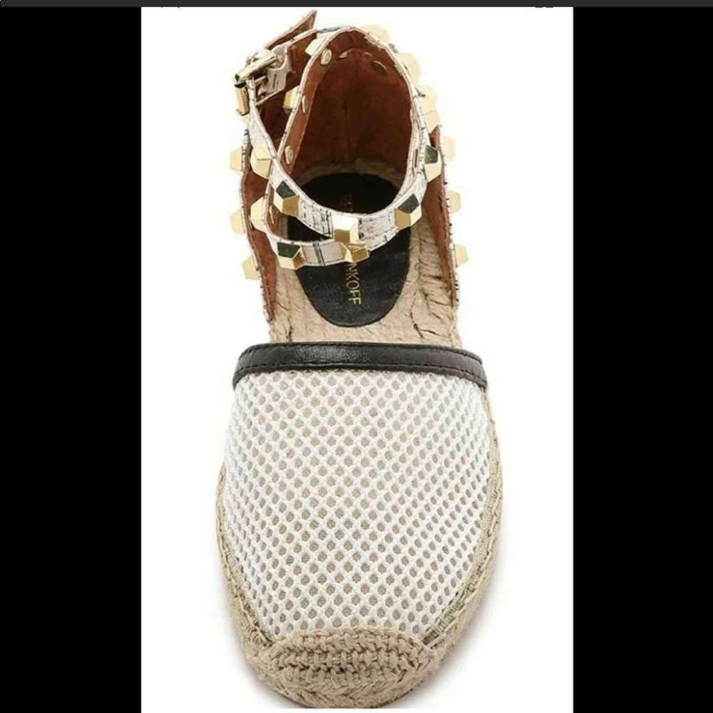 Rebecca minkoff  studded snakeskin mesh shoes